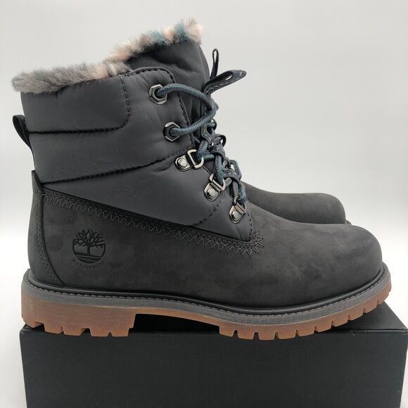 Women's Gray Winter Boots - Picture 10 of 16